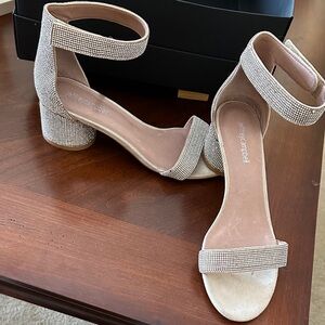 Jeffrey Campbell Glittering Silver Heels